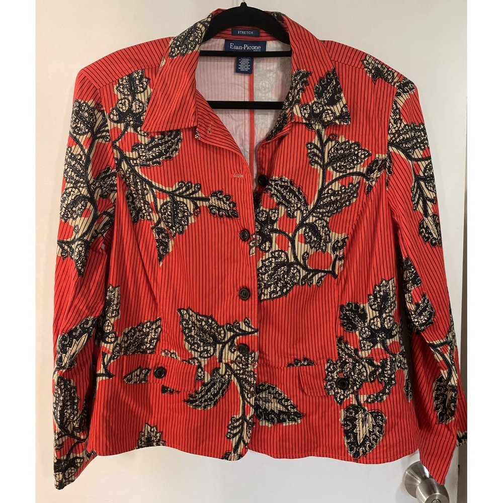 EVAN PICONE COLORFUL WOMEN'S BLAZER JACKET - SIZE 18w